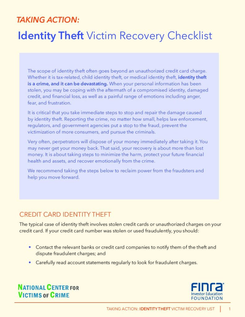 thumbnail of FINRA Taking Action Checklist