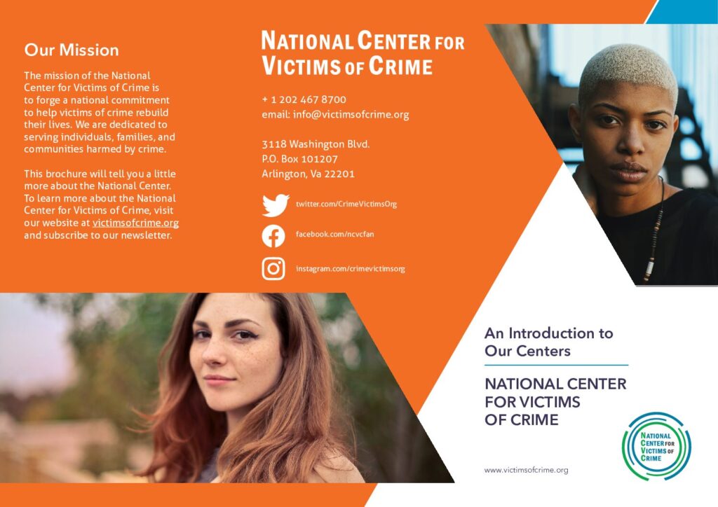 thumbnail of National Center for Victims of Crime Trifold Brochure