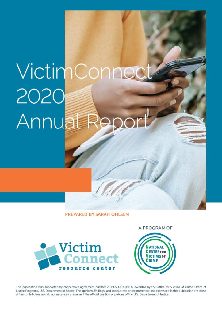 thumbnail of VictimConnect 2021 Annual-Report